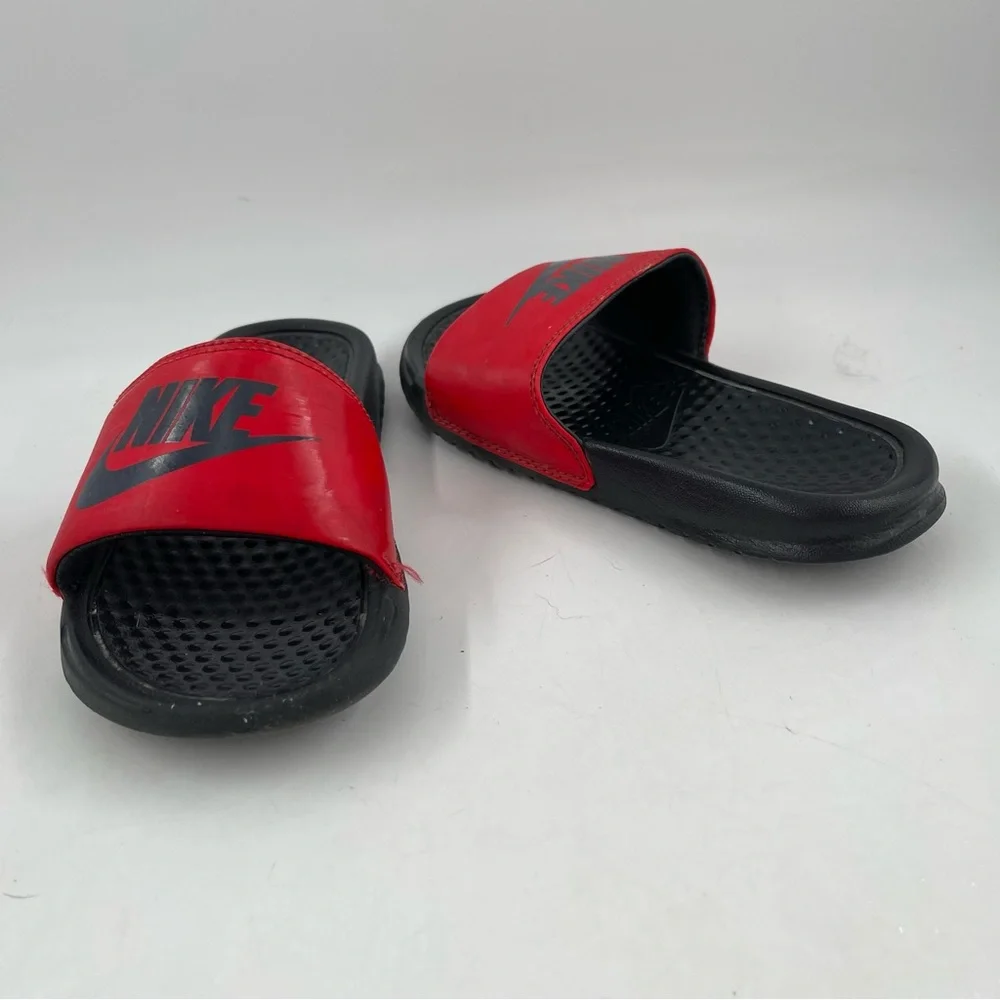 Nike Red and Black Kids Slide Sandals